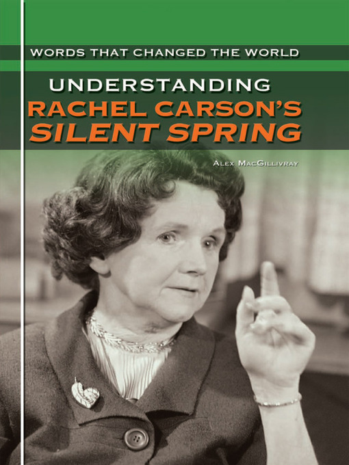 rachel carsons silent spring Rachel carson from silent spring (houghton miffin, 1962) a fable for tomorrow there was once a town in the heart of america where all life seemed to live in harmony with its surroundings. rachel carsons silent spring Rachel carson from silent spring (houghton miffin, 1962) a fable for tomorrow there was once a town in the heart of america where all life seemed to live in harmony with its surroundings.